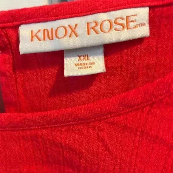 Knox Rose red flowy long sleeve blouse size XXL B29 - Picture 6 of 6
